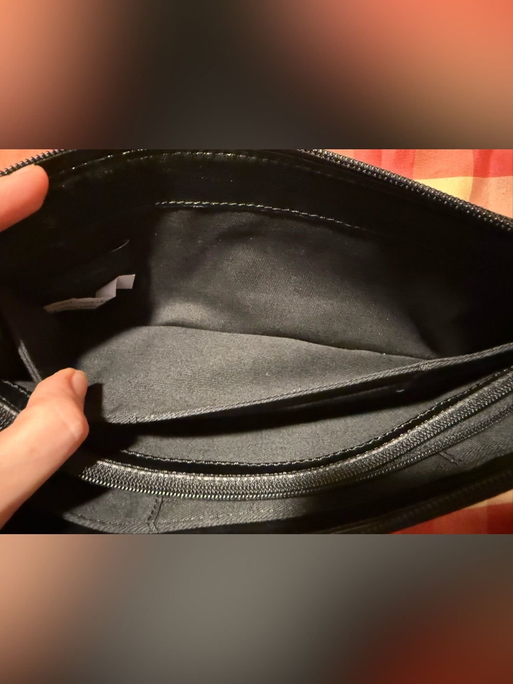 Talbots Black Quilted Patent Leather Clutch Wallet - Picture 10 of 12